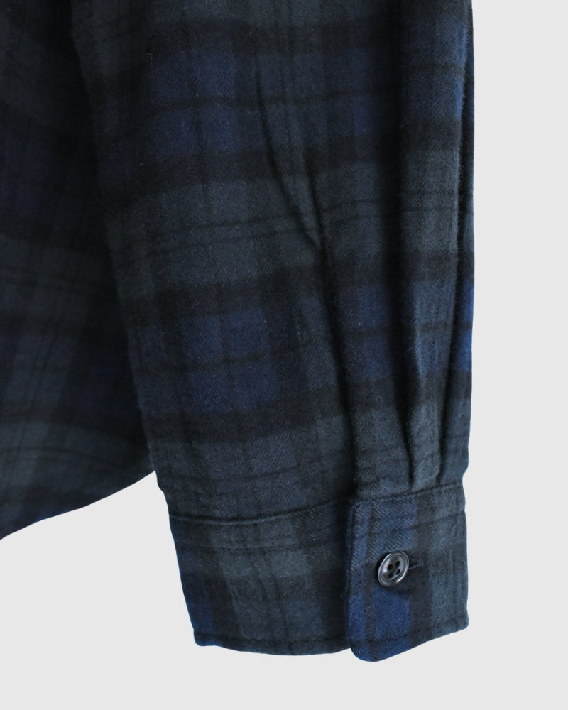 Oversized Shirt in Black Watch Check