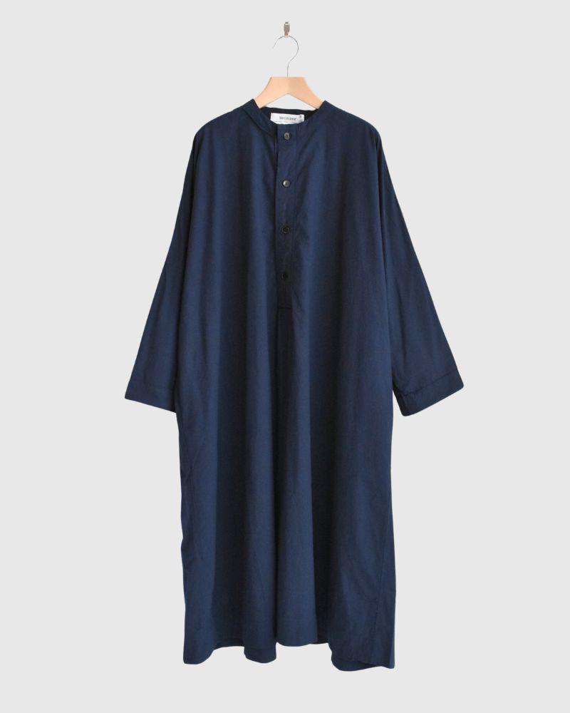Henley Neck Dress in Navy