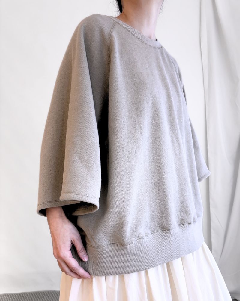 Vintage fleece pullover in Beige