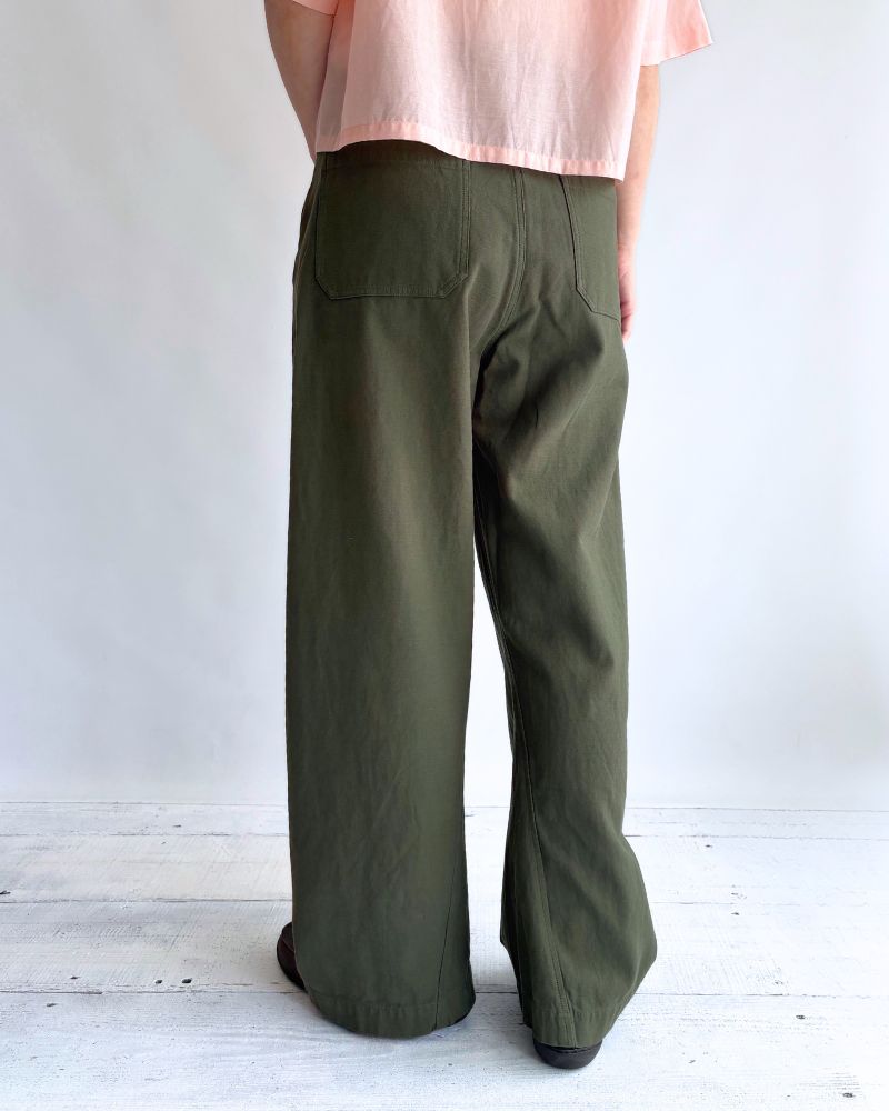 Twisted Fatigue Trousers in Olive