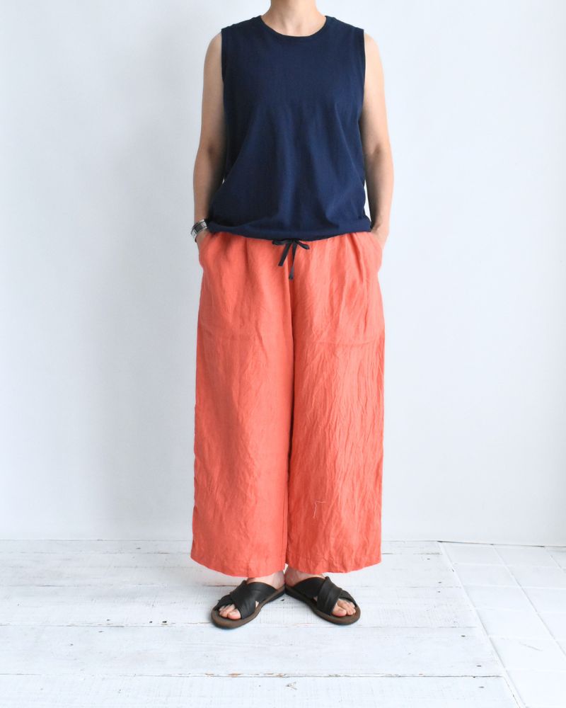 Sleeveless Drawstring T-shirt Navy