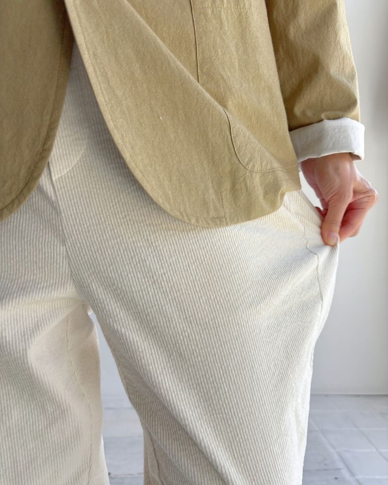 11WALE CORDUROY EASY TAPERED PANTS in OffWhite