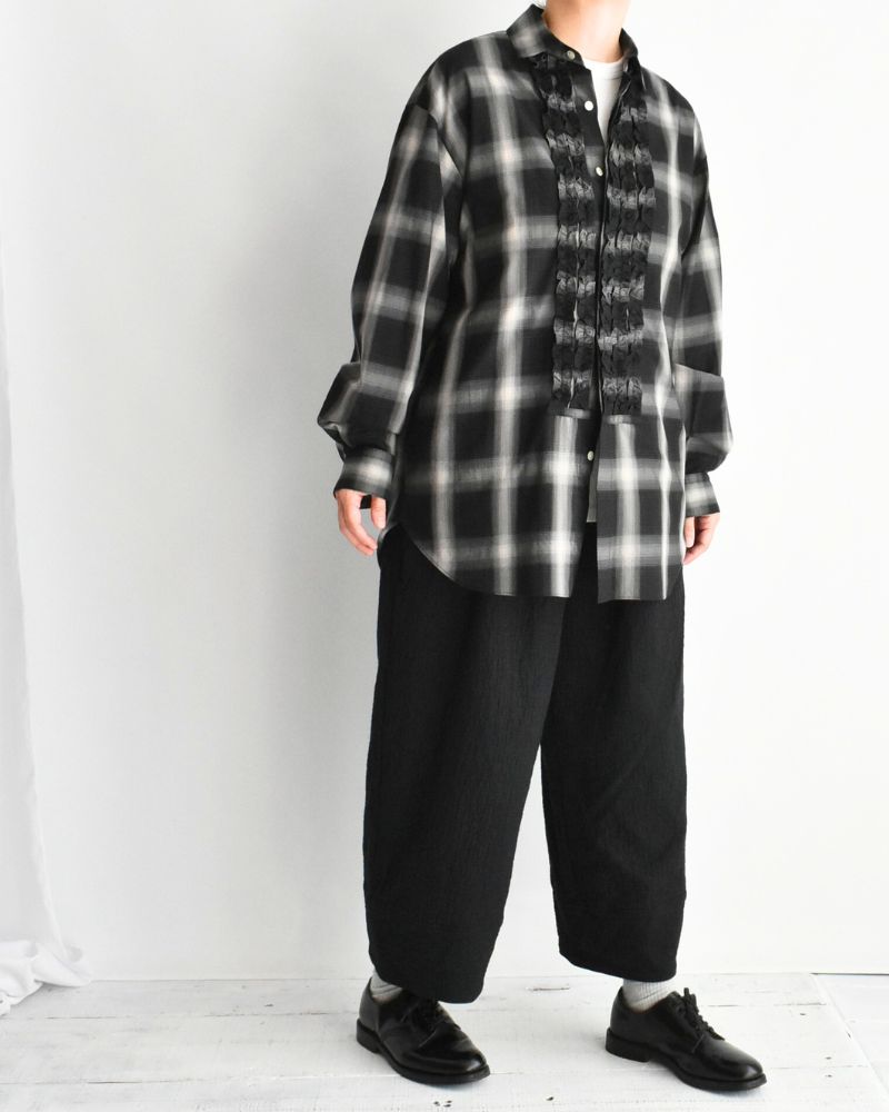 Original Random Stripe Quilted Nouveau Pants in Black