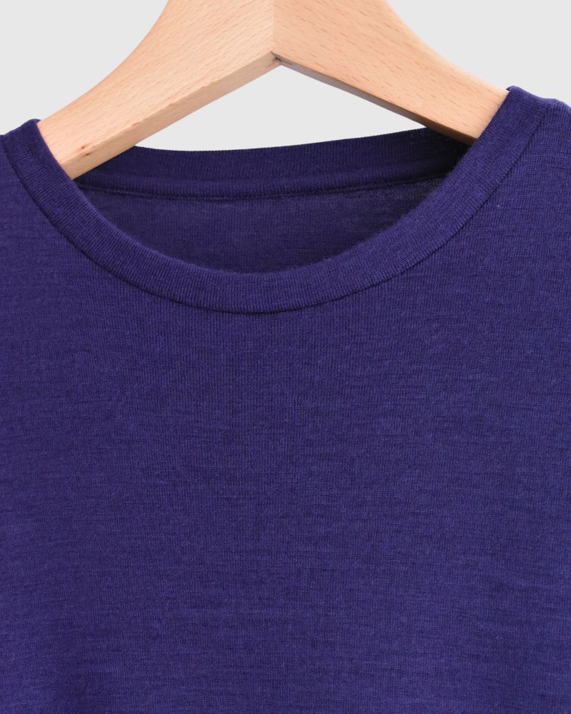 Crew neck slim fit (wool) in Purple