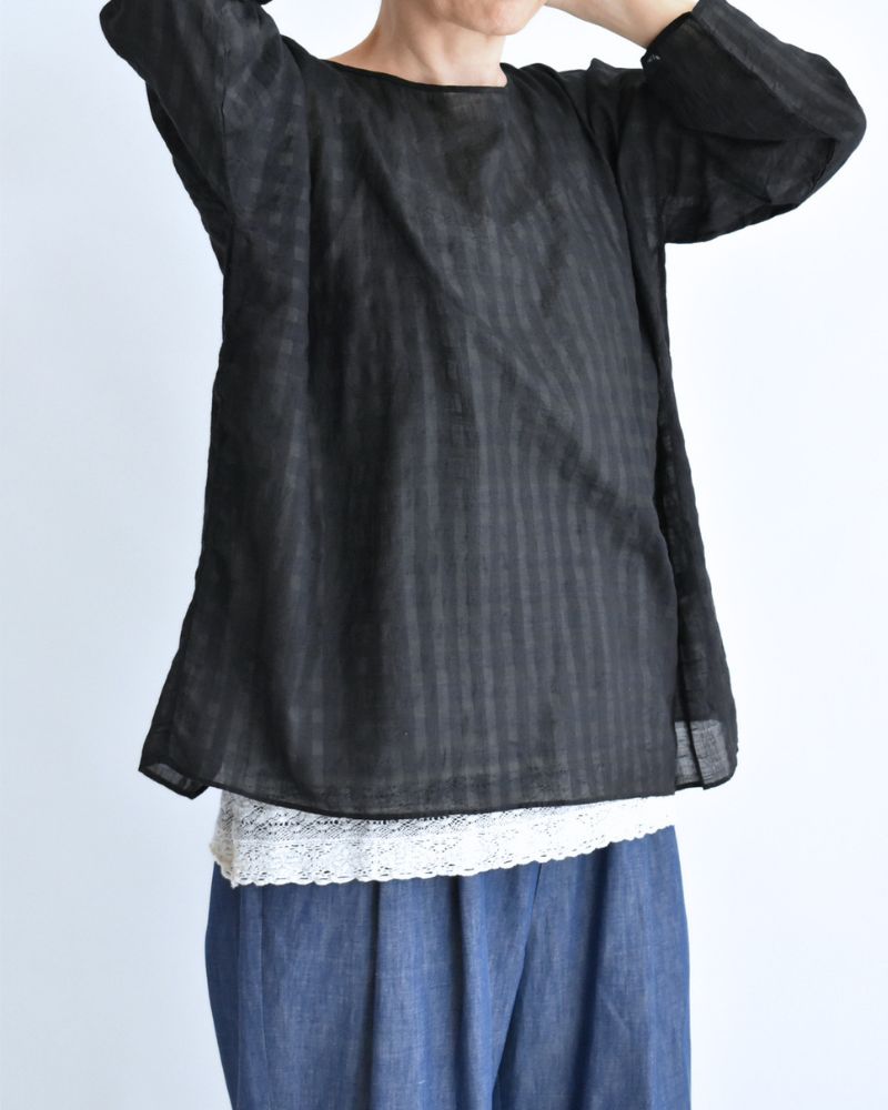 Drop Shoulder Smock in Black
