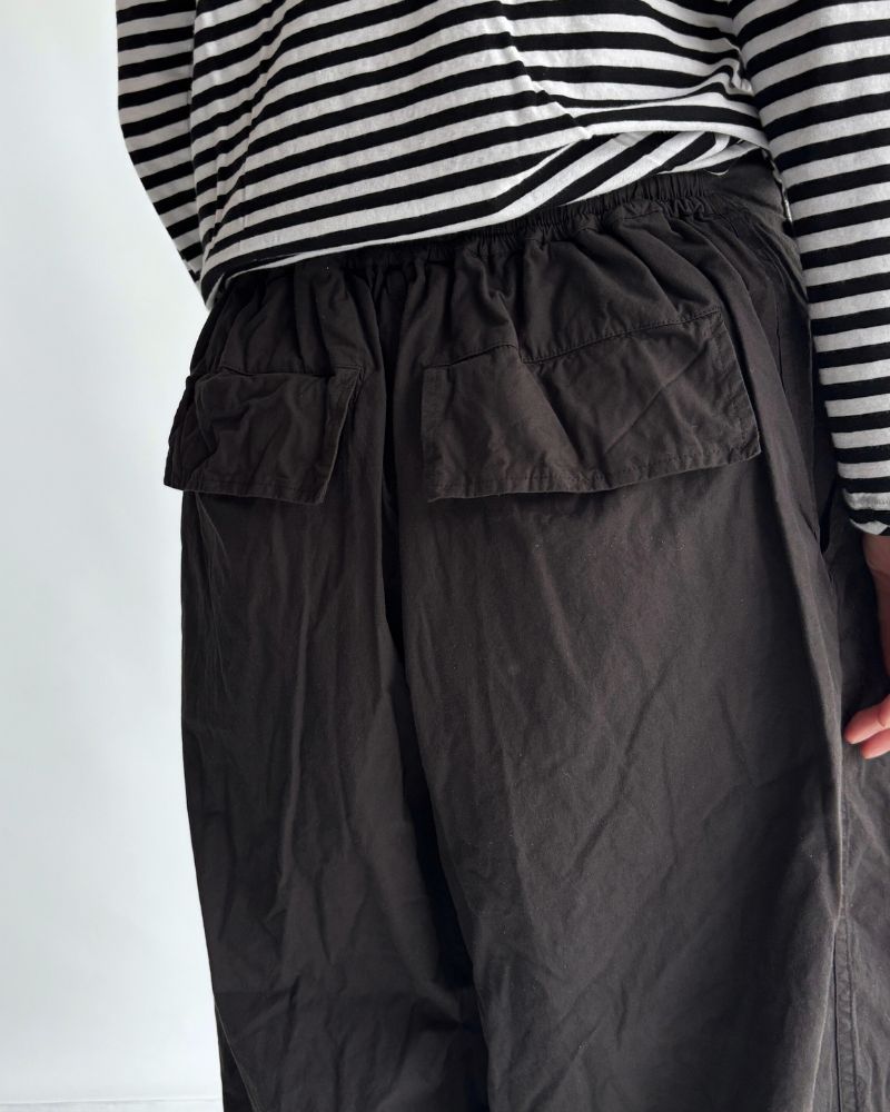 Cotton Silk Pants in Black