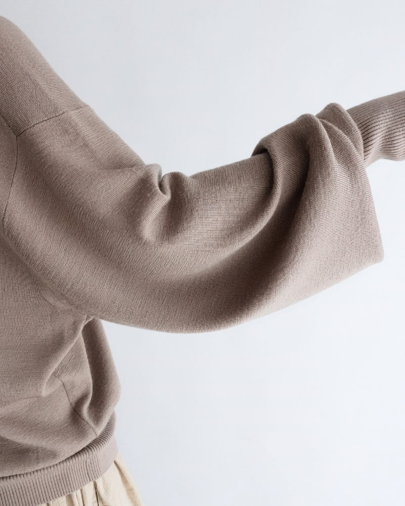 Deep V-Neck Sweater in Mocha