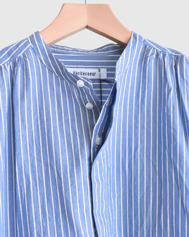 Striped Gathered Shirt in Stripe B