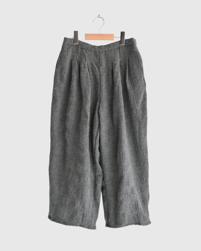 Wool Check Pants in Gray