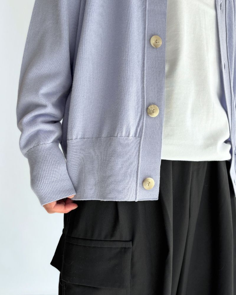 Merino Daddy Cardigan in Lavender