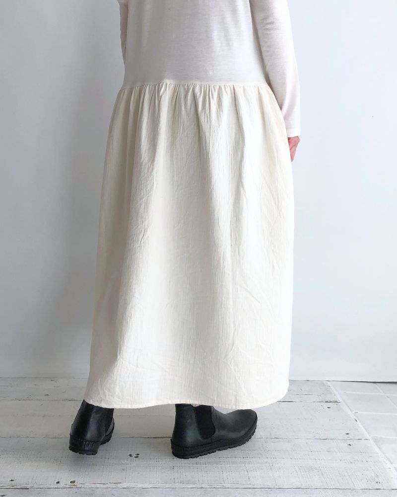 PUFF SLEEVE ONE PIECE in Ecru