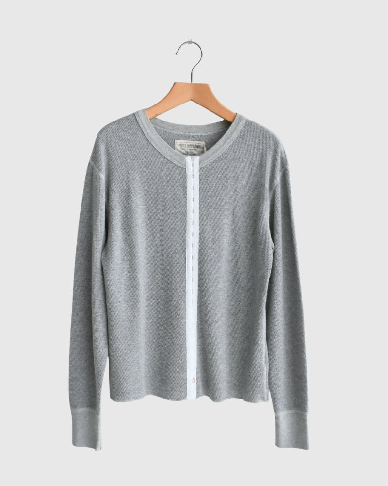 Lame Thermal Remake Cardigan in Gray