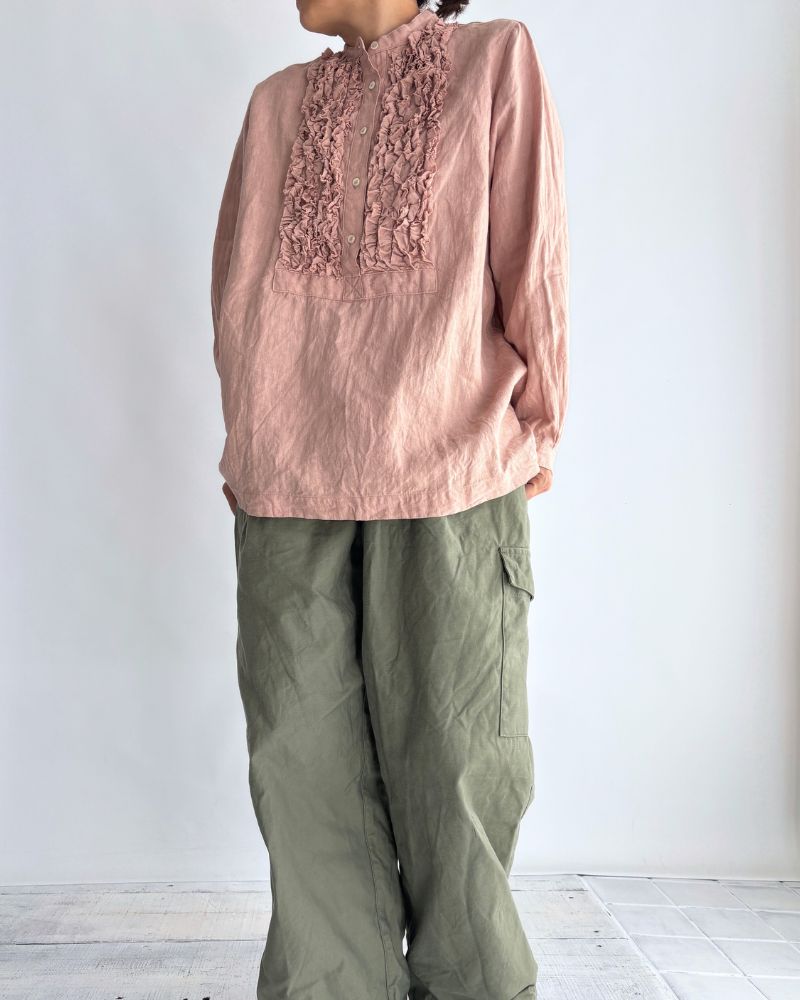 French Linen Shirt in Pink