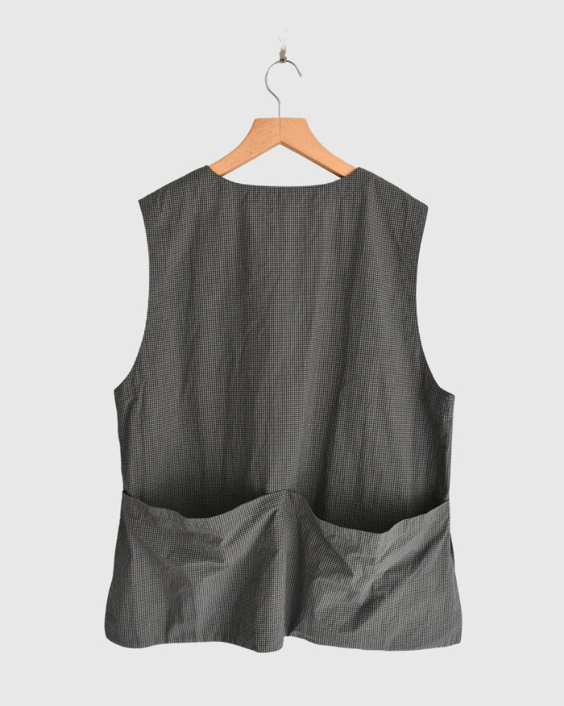 Work Pullover Vest in BrownGingham