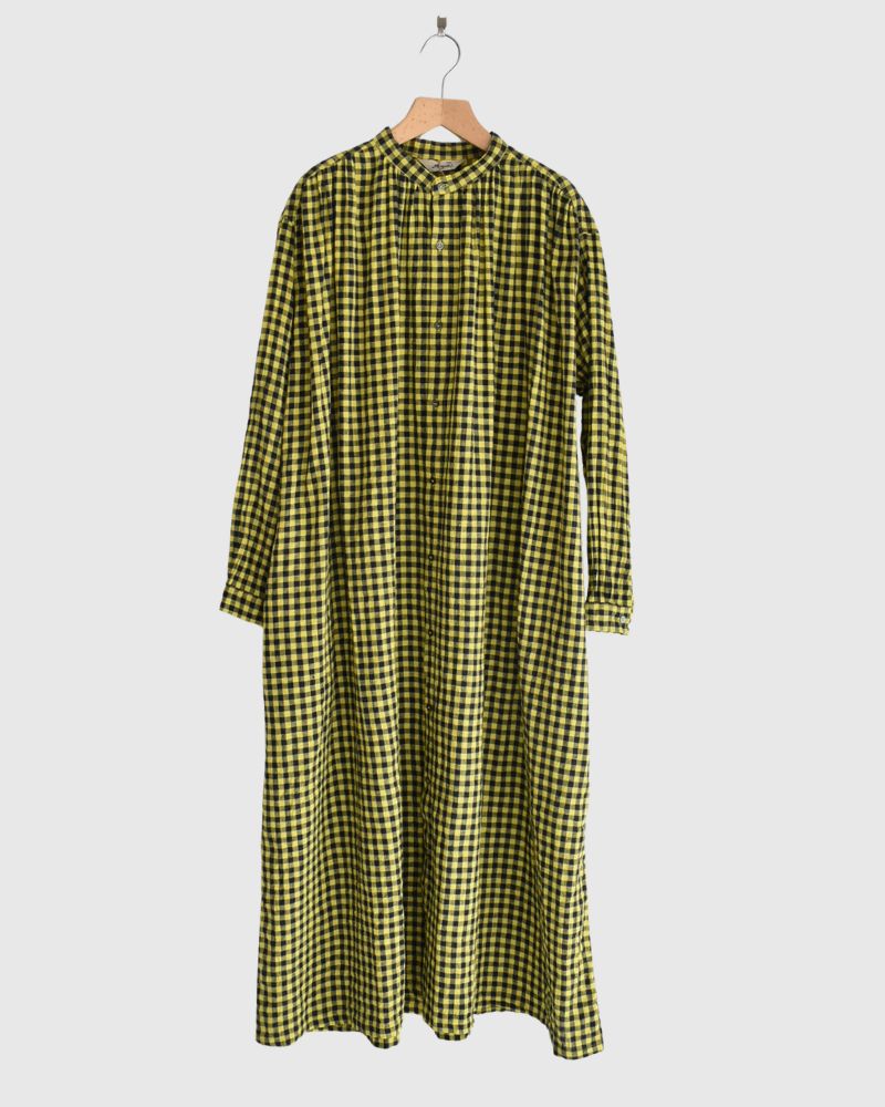 Gingham Check Dress in Yellow