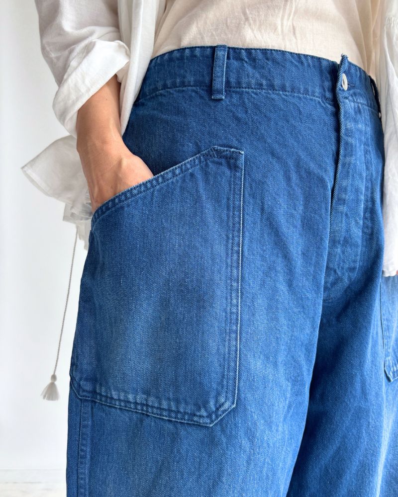 Denim Utility Pants in BlueIndigo