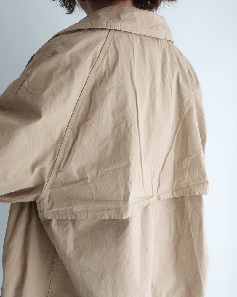 Balmacaan Short Coat in GrayKhaki