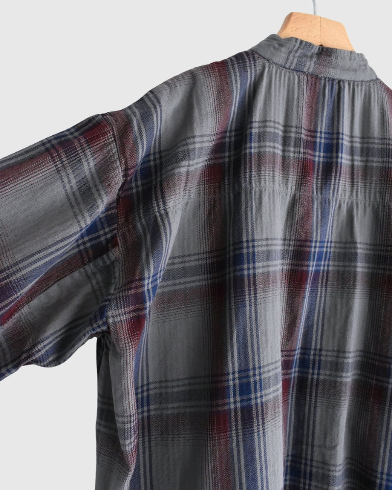 Stand Collar Shirt in Blue