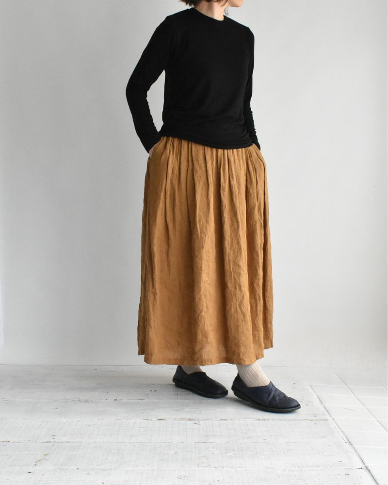 Sheer Jersey Crewneck in Black