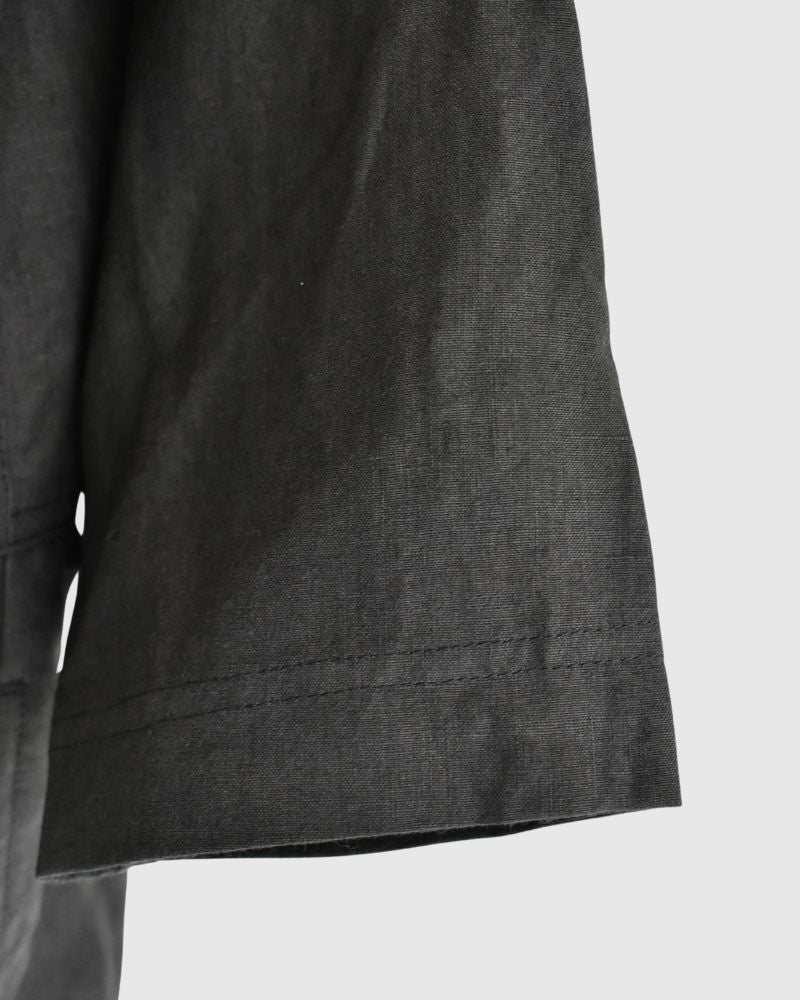 Colored Linen Dress in Black