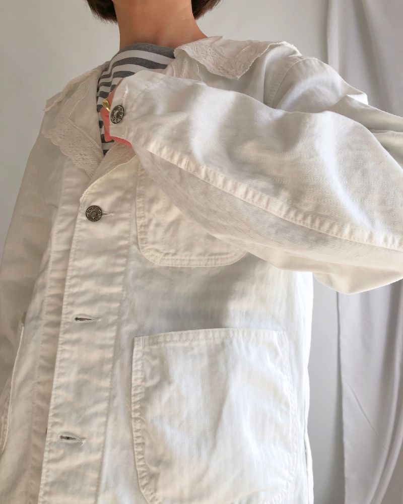 ARMY Herringbone Jacket in White