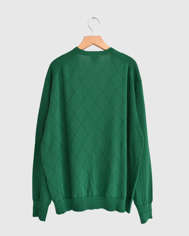 Openwork knit cardigan 'EMILY' in Green