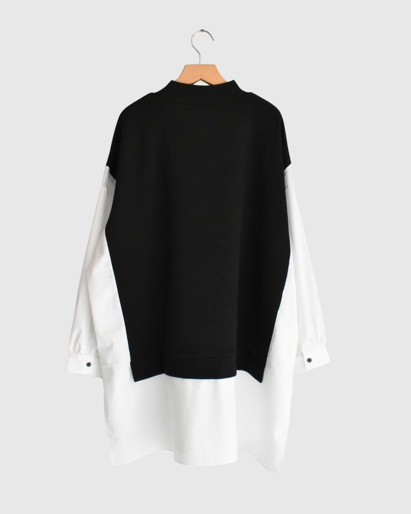 Knit combination top 'JOHA' in Black