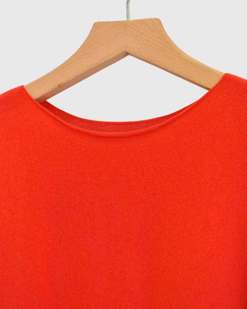 5-Color T-Line Pullover in Vermilion