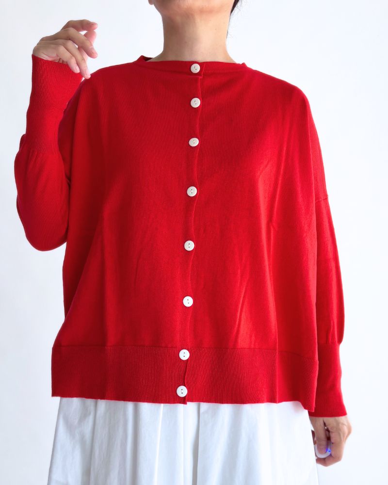 5COLOR 2WAY Cardigan in Vermilion