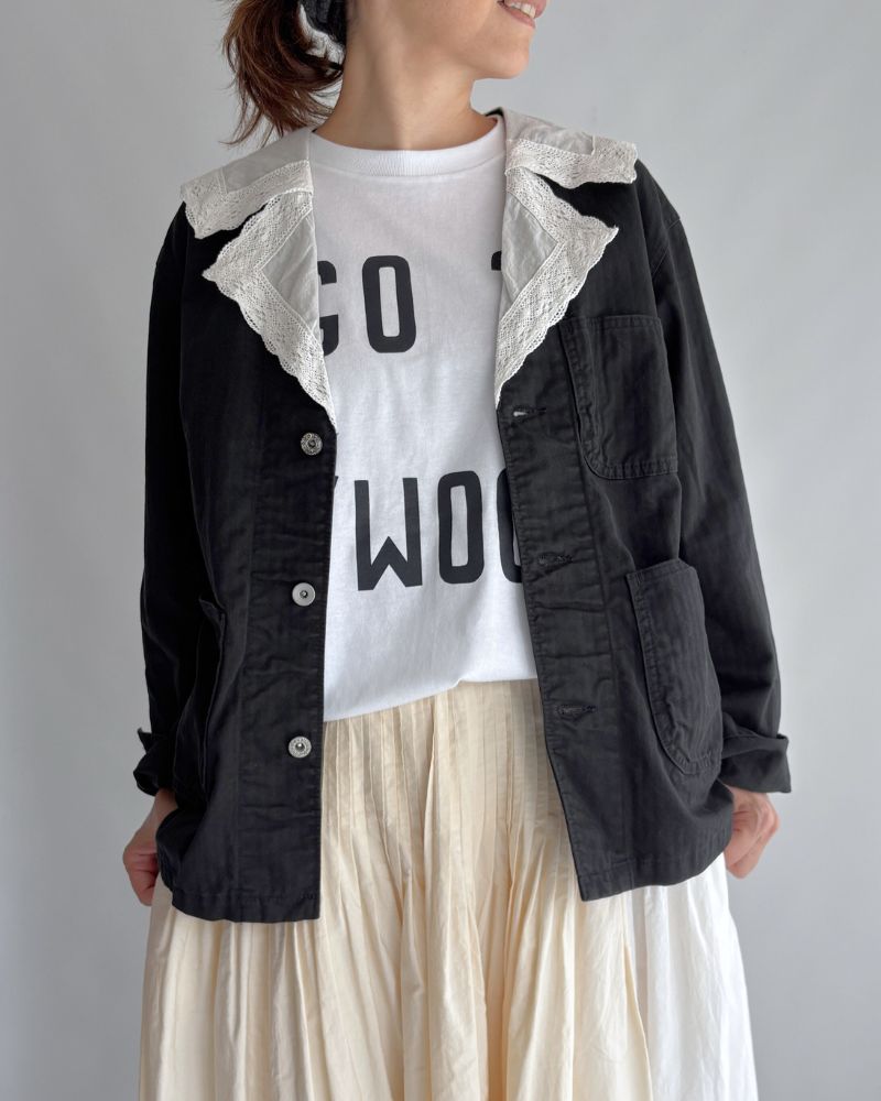 ARMY Herringbone Jacket in Black