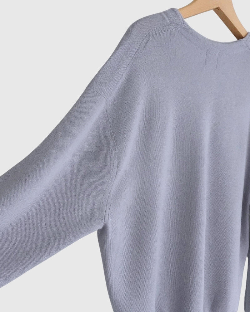 Deep V-Neck Sweater in Gray