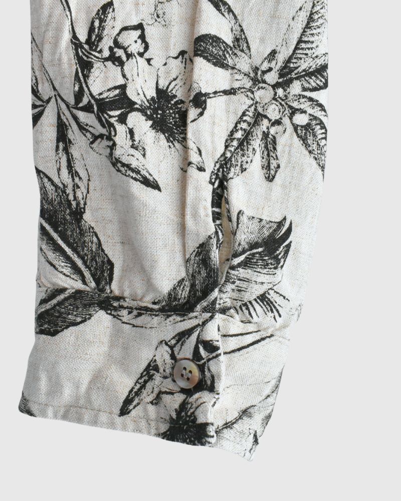 Botanical Print Shirt in Natural