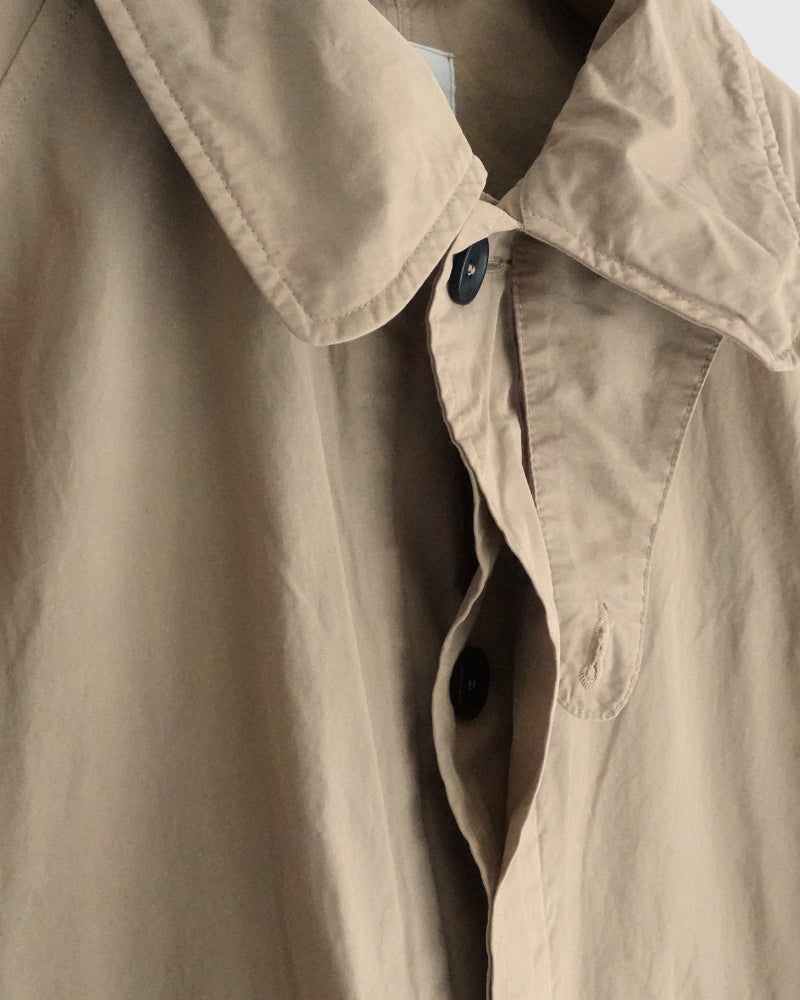 Balmacaan Short Coat in GrayKhaki