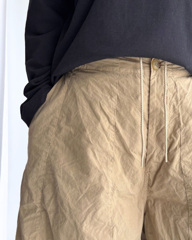 Cotton Silk Pants in Beige