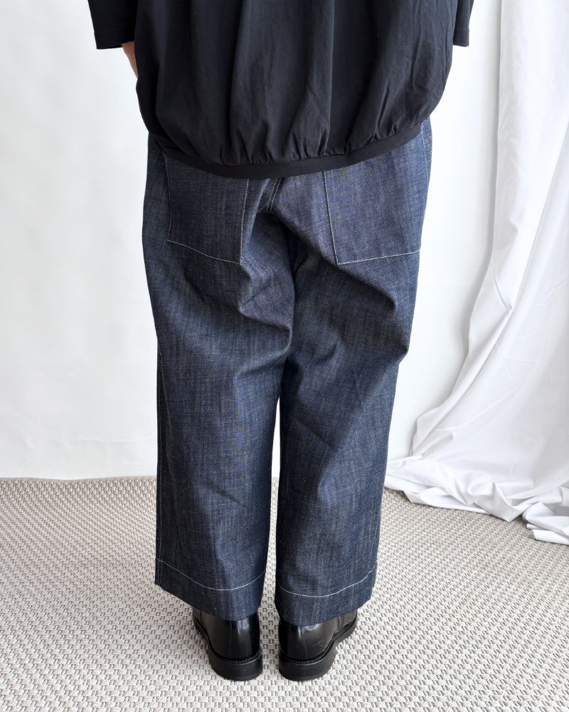 Big Pocket Wide Pants in Indigo