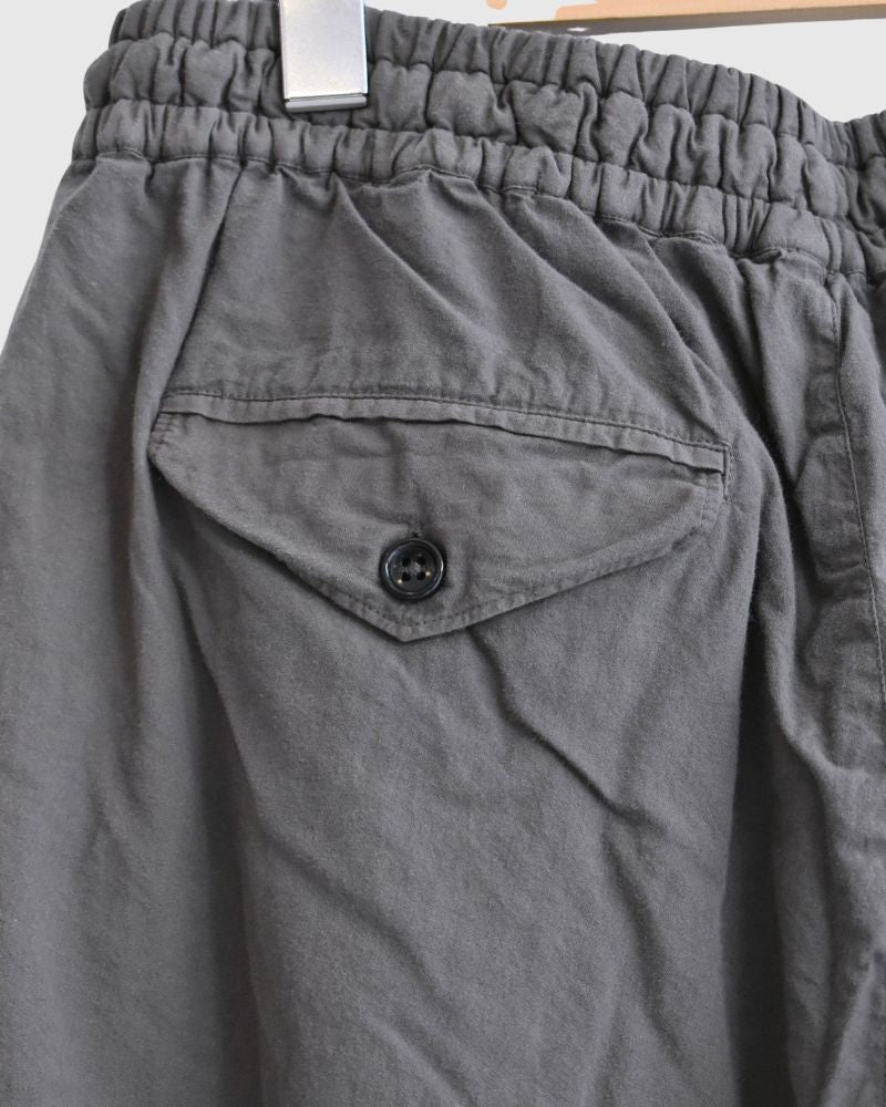 40s ORGANIC POPLIN (OVERDYE) EASY PANTS in SmokeGray