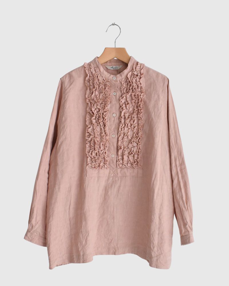 French Linen Shirt in Pink