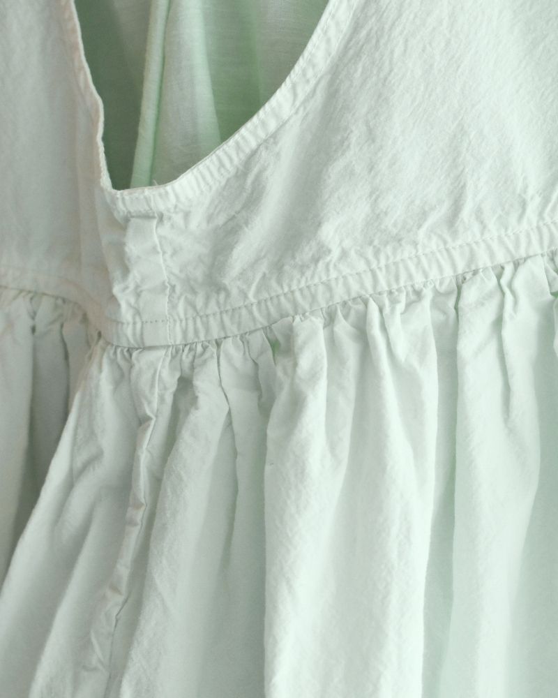 Sleeveless Gathered Top in MintGreen