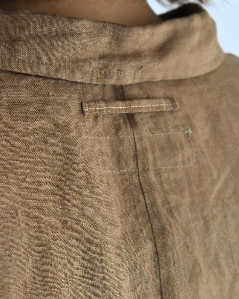 Handwoven 60 Linen Shirt in Mocha