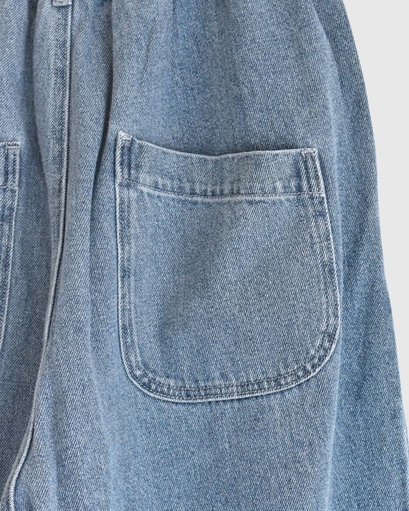 Hem Design Cocoon Silhouette Denim 'SAFY' in LightIndigo