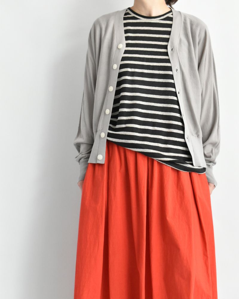 Border Tank Top in Black/Natural
