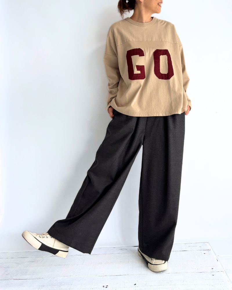 GO Football Long Sleeve T-Shirt in Gray