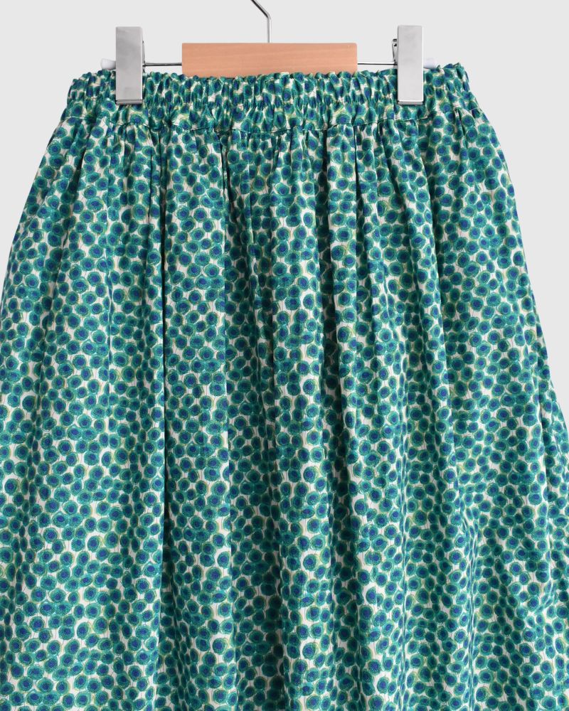 LIBERTY Print Skirt in GreenFlower