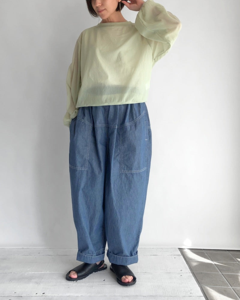 6.3oz Denim Dungaree Full Pants in Blue