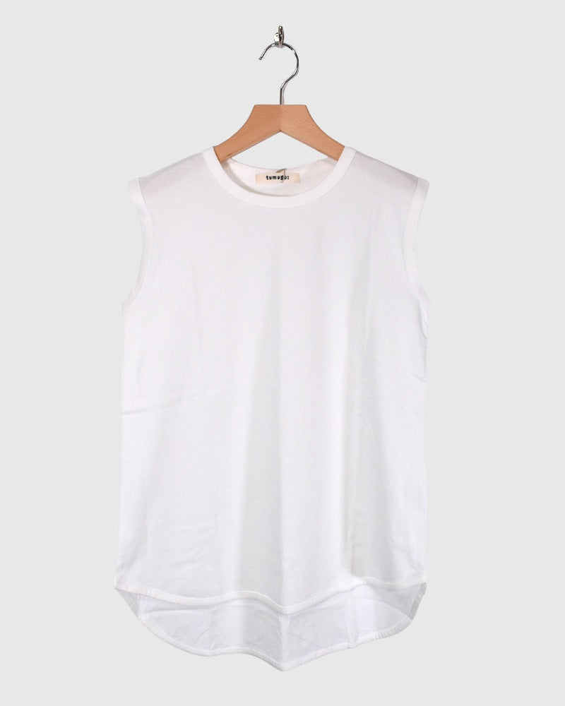 Supre Cotton Jersey Round Hem Tank Top in OffOff