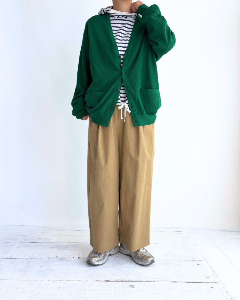 Openwork knit cardigan 'EMILY' in Green