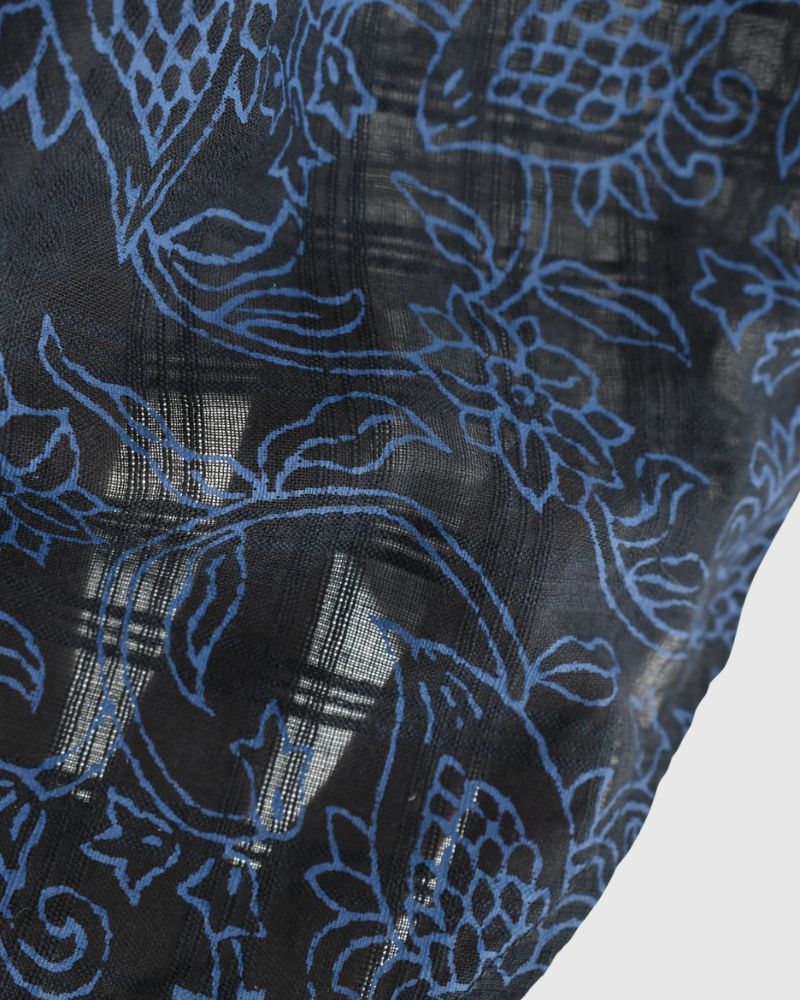 FRENCH/SL FRILL COLLAR SHIRTS in Navy/Blue