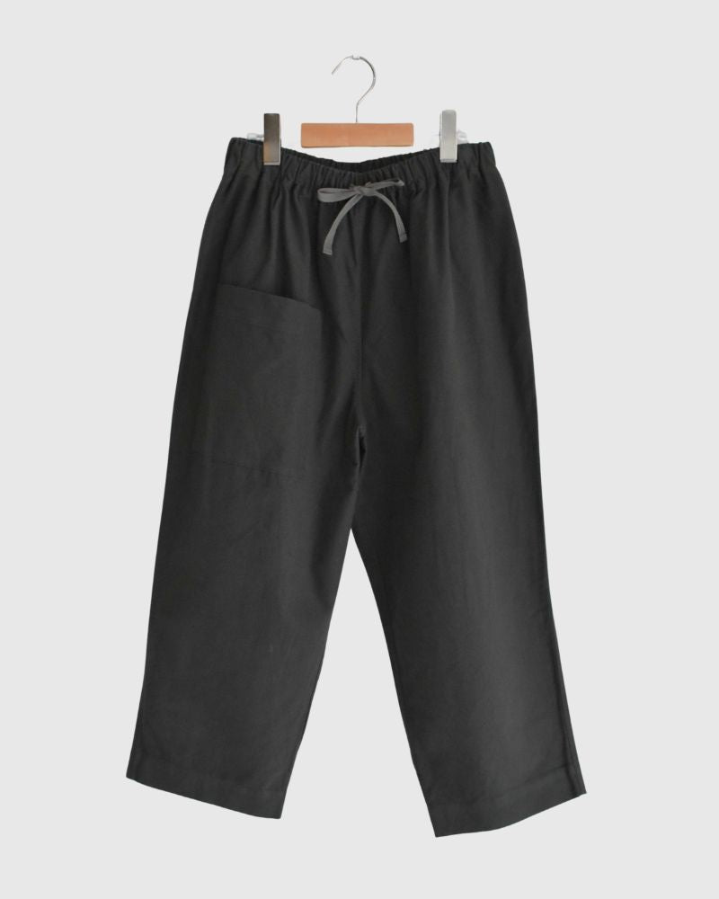 Asymmetrical Baker Pants (Moleskin)  in Dark Gray