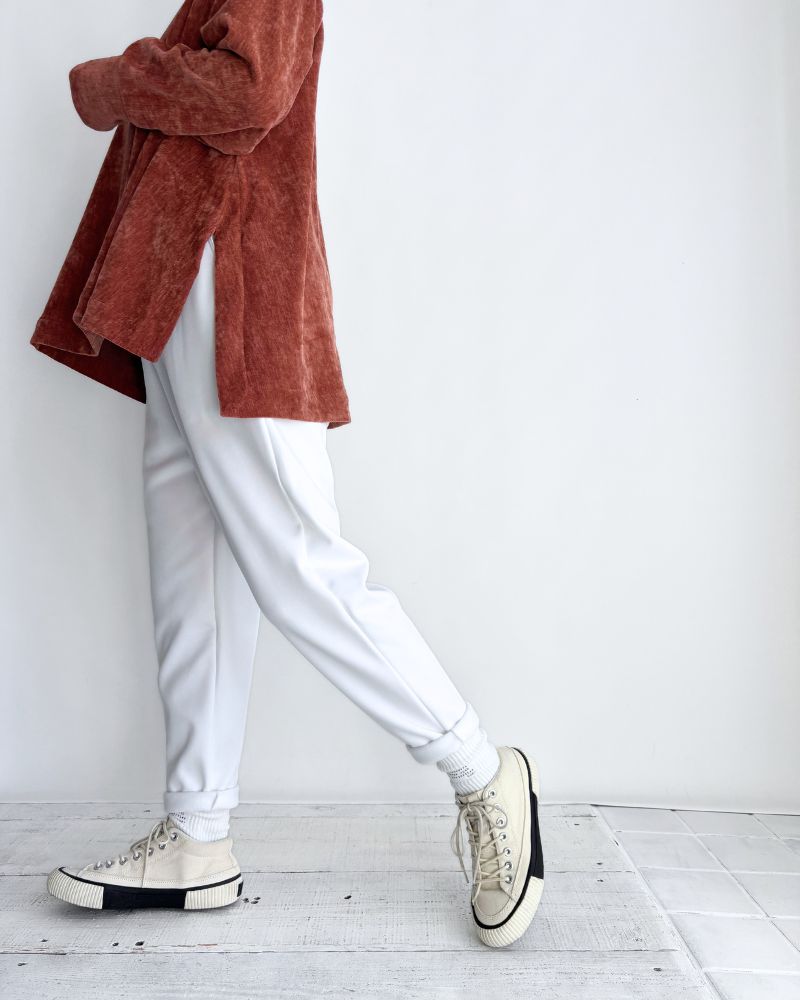 Fleece-lined poncho jodhpurs trousers 'RUNKY' in White