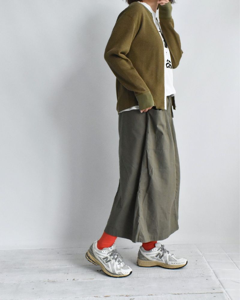 Lame Thermal Remake Cardigan in Khaki